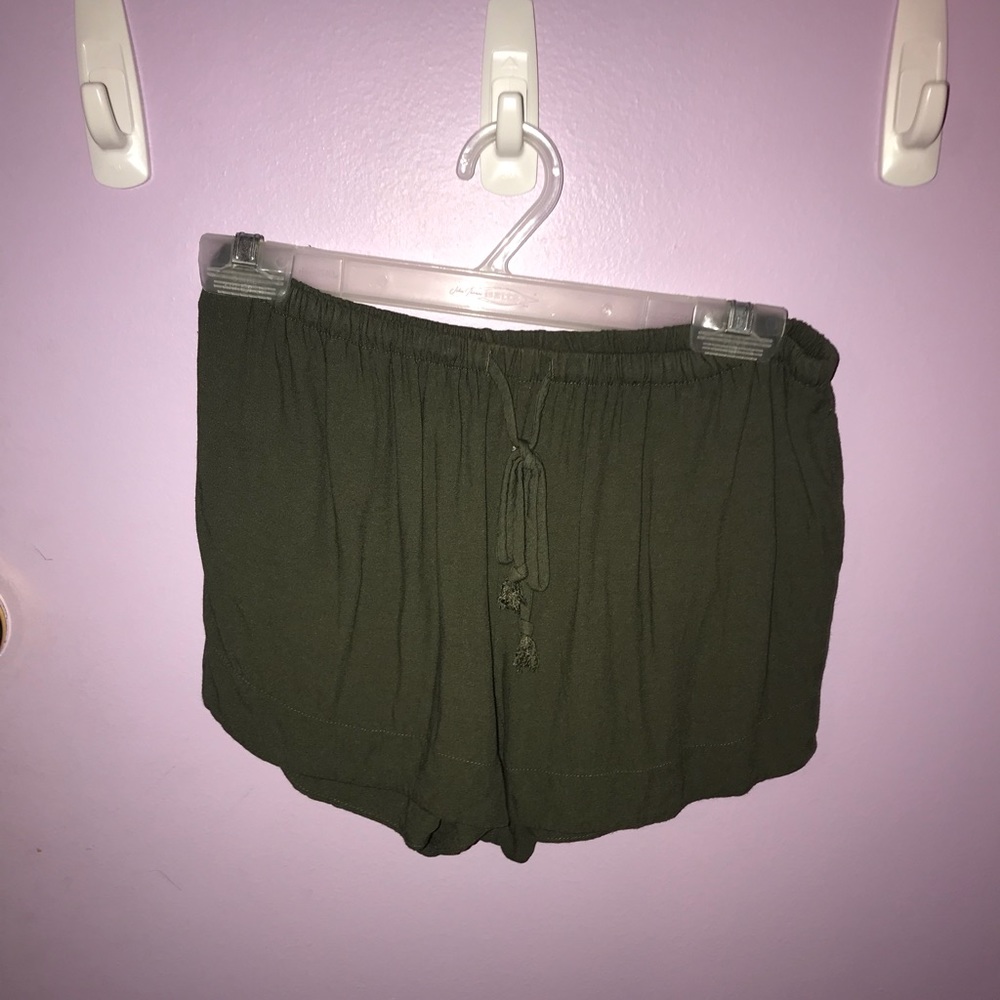 Mossimo Co. olive green flowy dress shorts